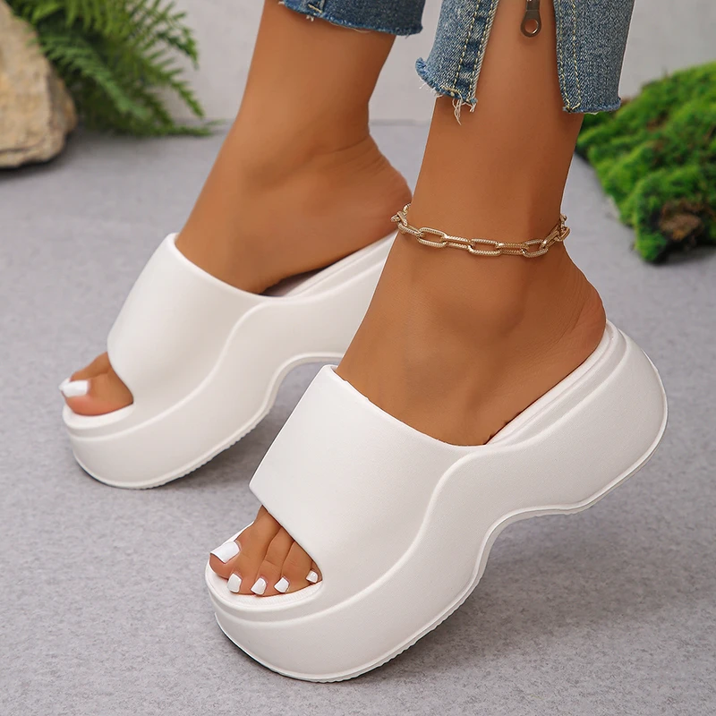 Women Shoes Wedges - Chunky Platform Slippers for Women Summer