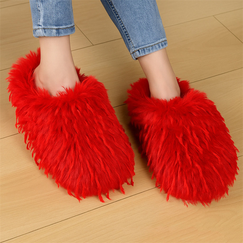 Fluffy Fur Slipper - Winter Women's Slippers Fluffy Faux Fur
