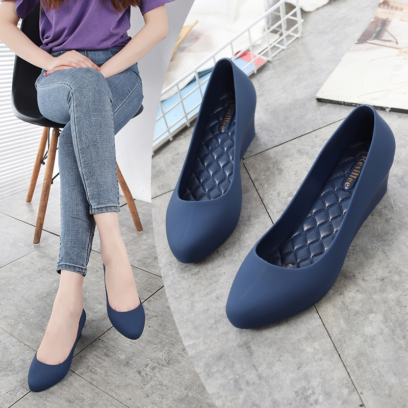 Women'S Shoes Navy Blue - Resillee Women Navy Blue Wedge Heel