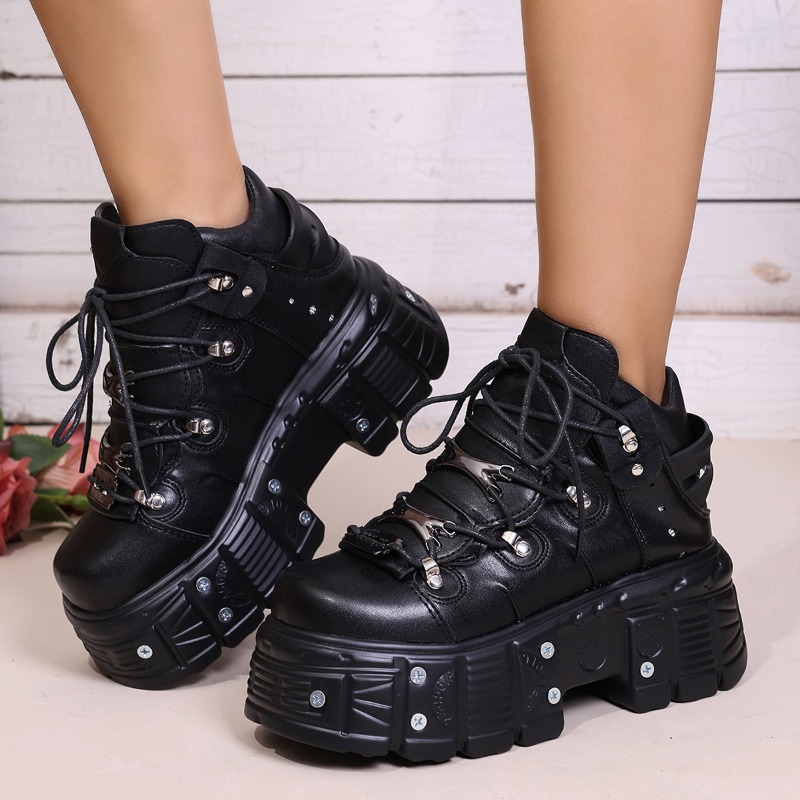 Women Shoes Size Chart - New Women Shoes Punk Style Lace-up