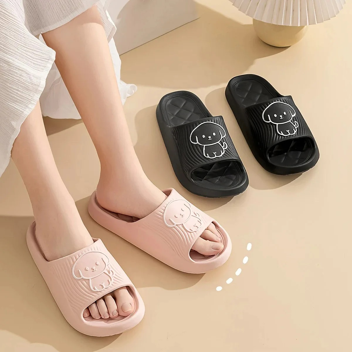 Cute Carton Slippers Bathroom  - Women Shoes Wedges ulasan dan harga