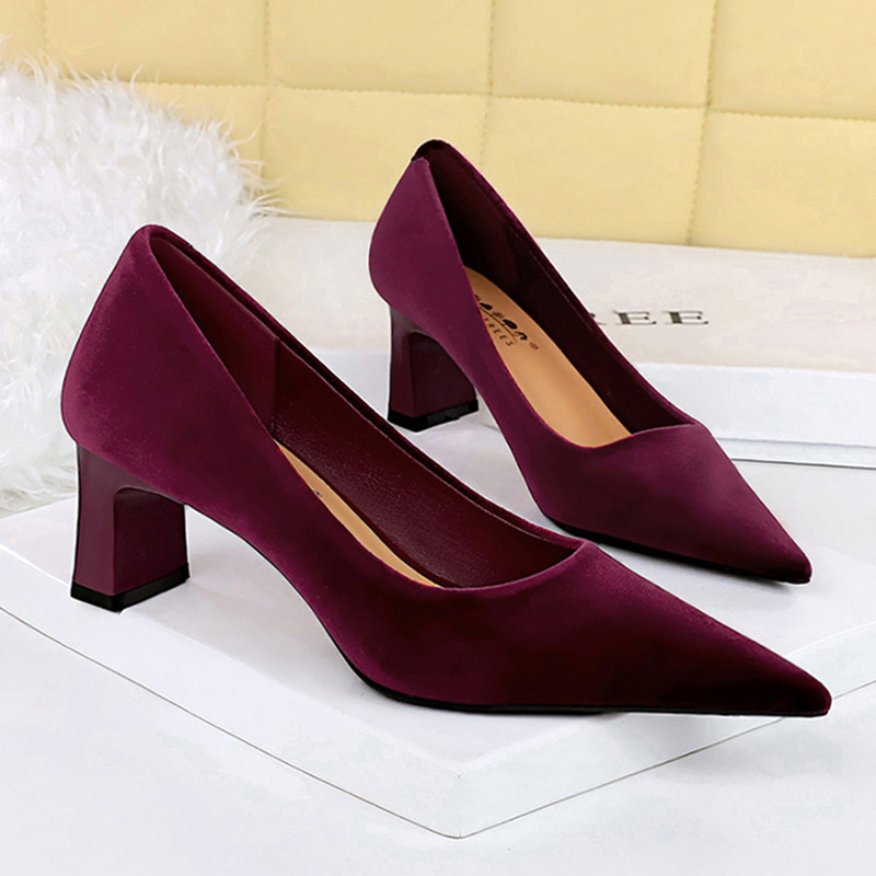 Women New Glam Velvet  6cm Hig - Women'S Shoes Navy Blue ulasan dan harga