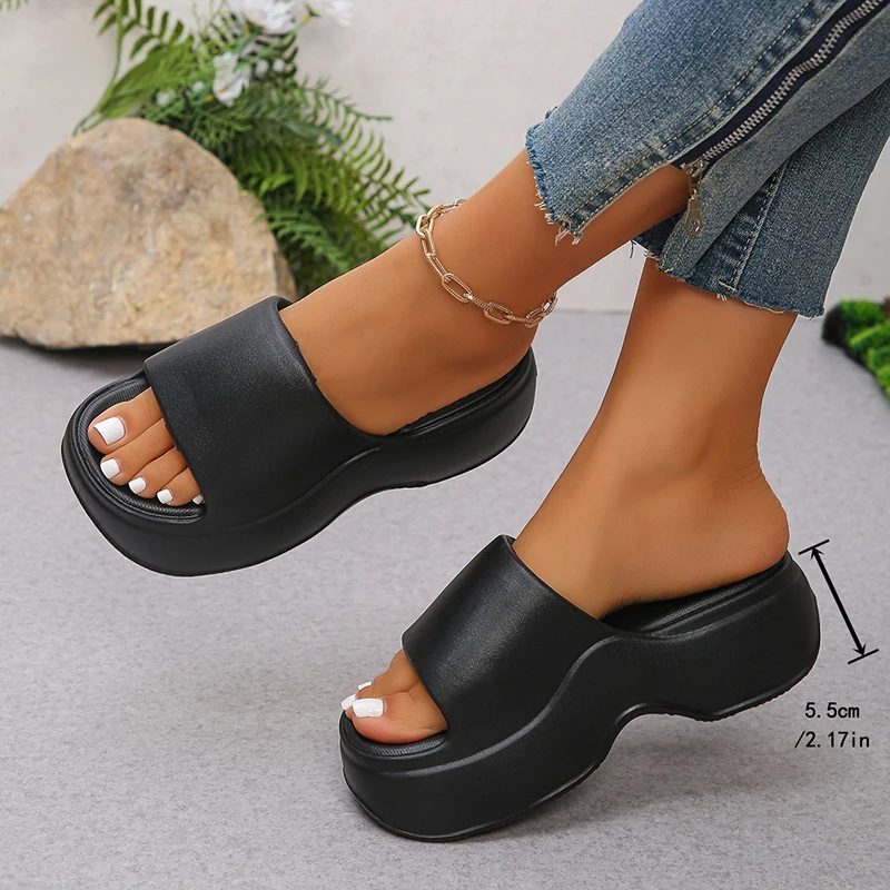 Chunky Platform Slippers for W - Women Shoes Wedges ulasan dan harga