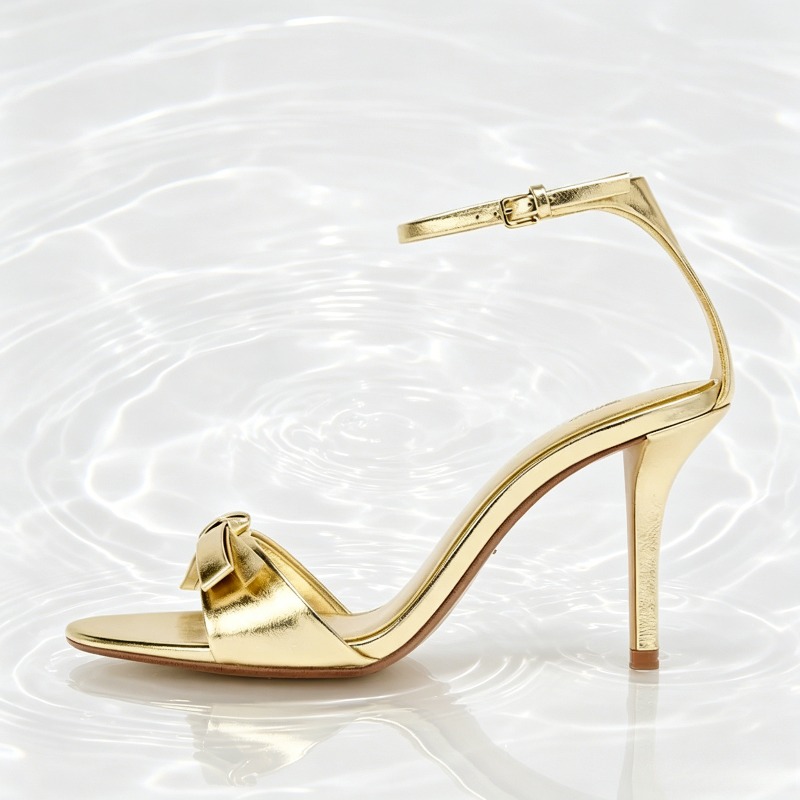 Elegant Golden Bow Brand High  - Women Shoes Branded ulasan dan harga
