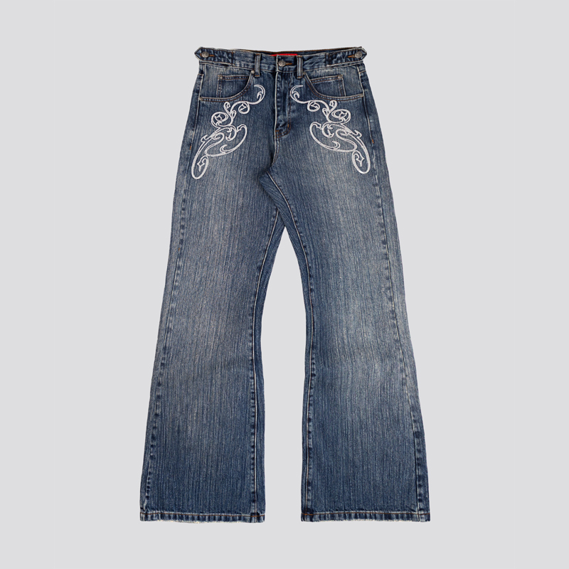 Y2k Blue Opening Bootcut Jeans - Women Shoes Jeans ulasan dan harga