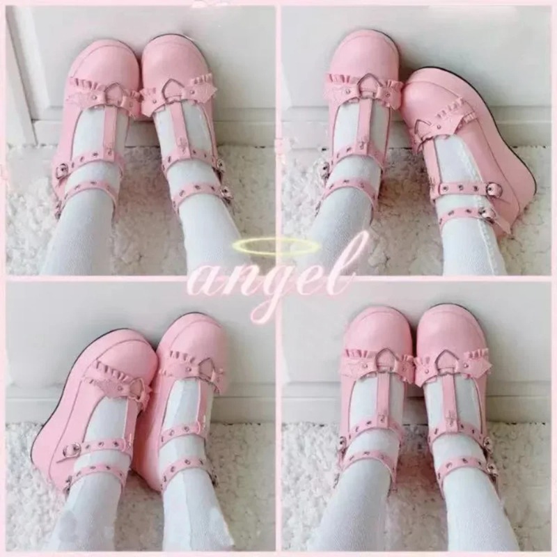 New Sweet Heart Buckle Wedges  - Women Shoes Wedges ulasan dan harga