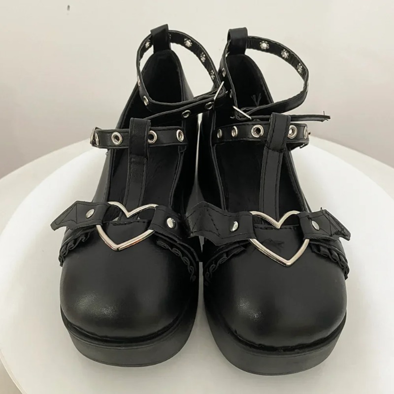 New Sweet Heart Buckle Wedges  - Women Shoes Wedges ulasan dan harga