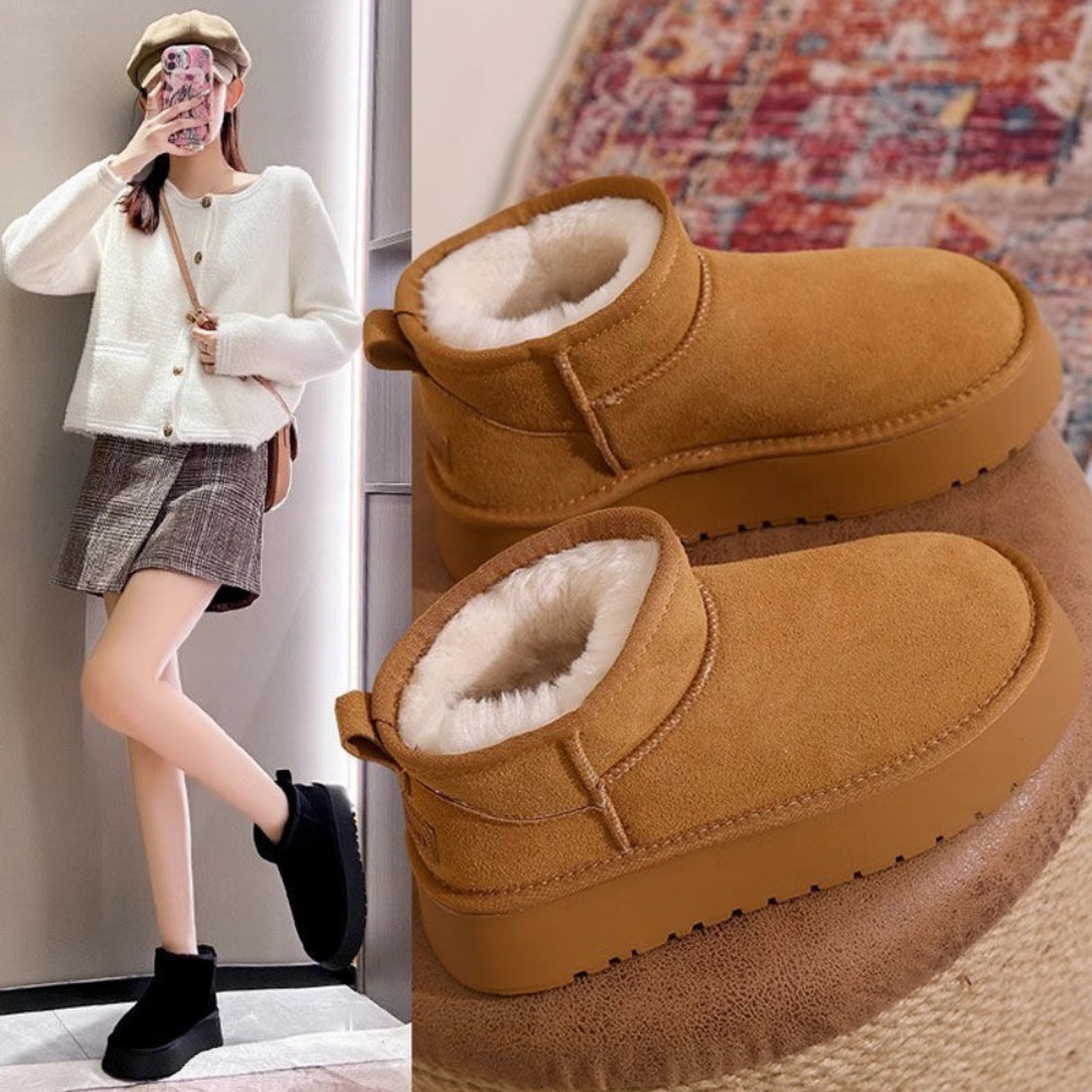 Women's Thick-Soled Snow Boots - Women Shoes Size Chart ulasan dan harga