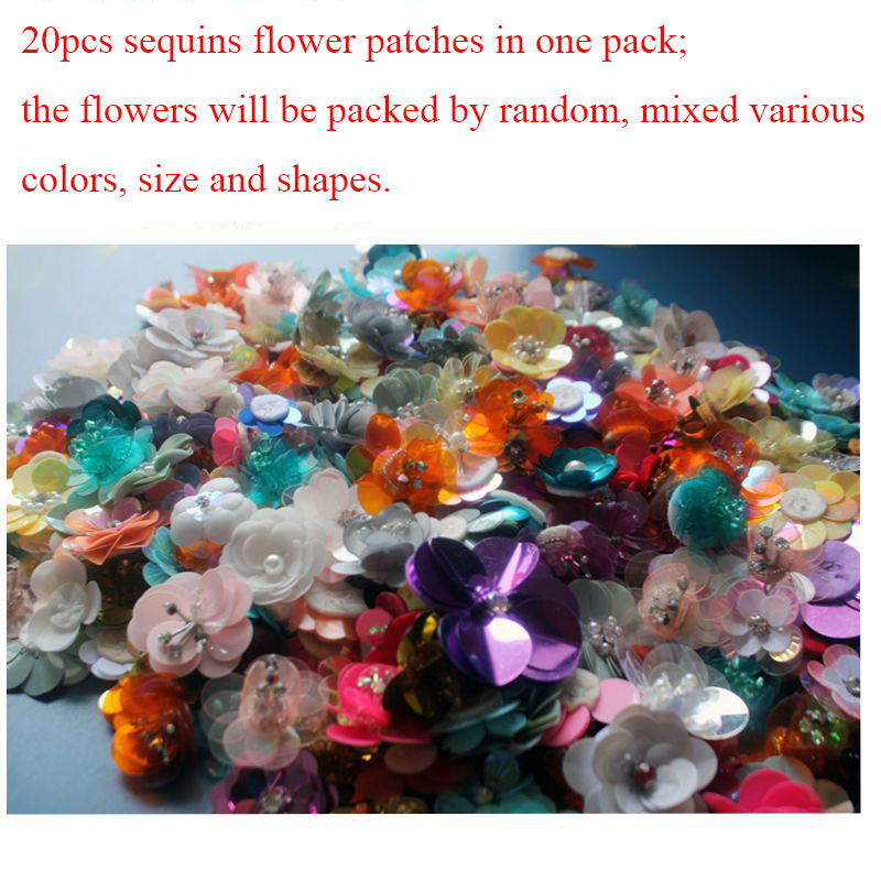 20PCS/Pack Random Sequins Flow - Women Shoes Jeans ulasan dan harga