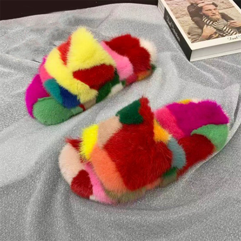 Women's Fluffy Slippers Winter - Fluffy Fur Slipper ulasan dan harga