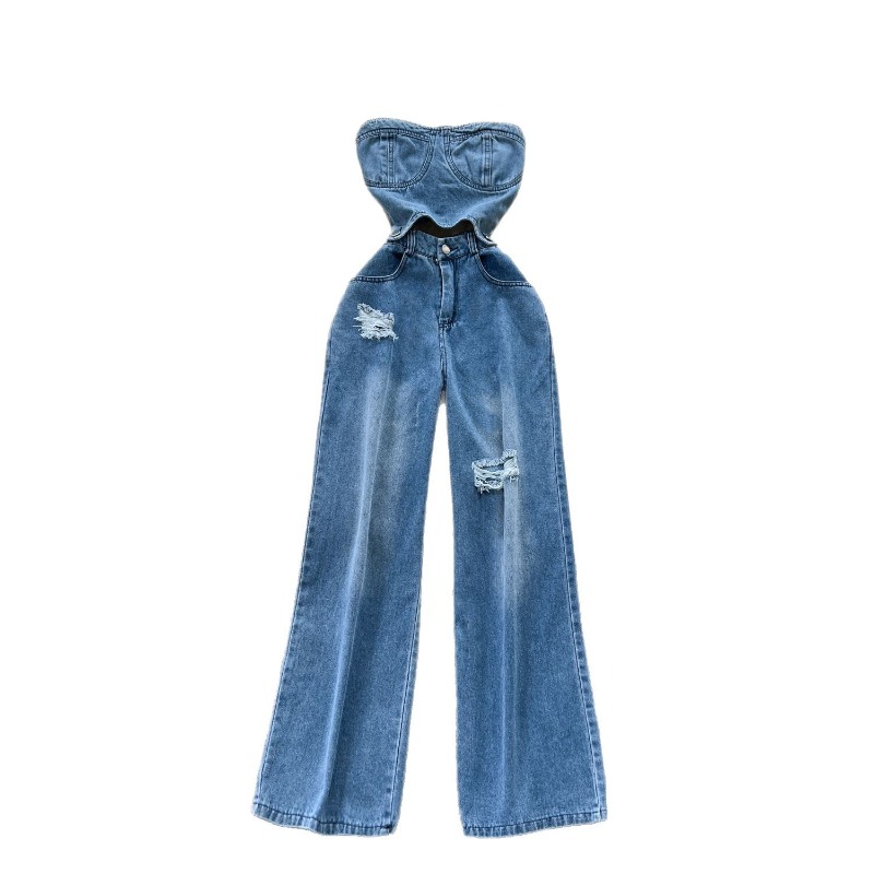 Denim Jumpsuits Women One Piec - Women Shoes Jeans ulasan dan harga