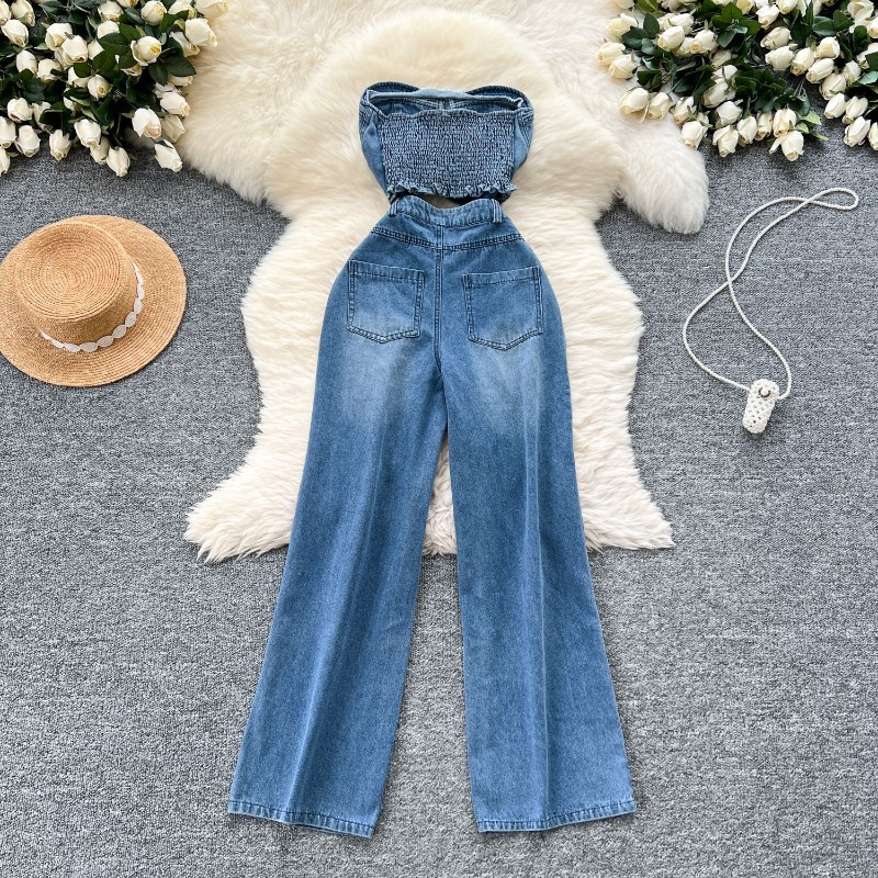 Denim Jumpsuits Women One Piec - Women Shoes Jeans ulasan dan harga