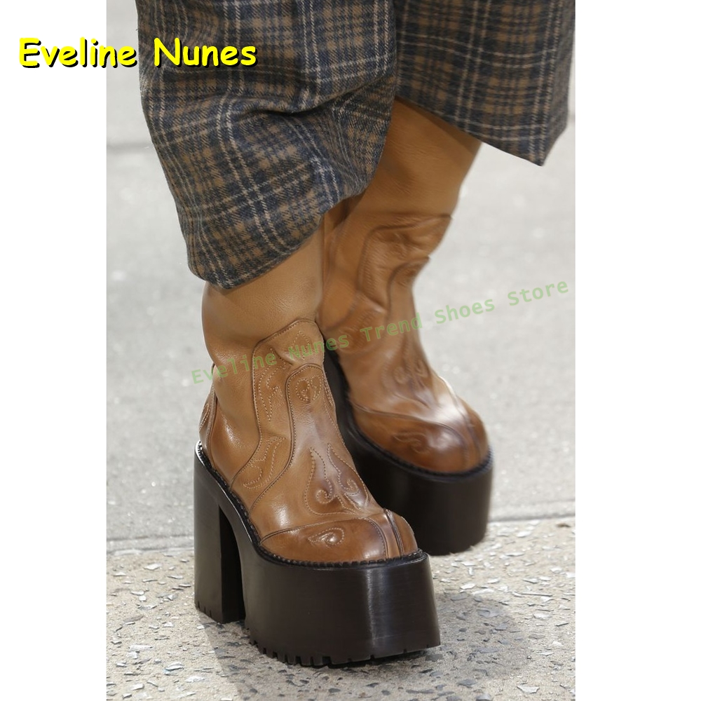 Embroidery Platform Knee High  - Women Shoes Size Chart ulasan dan harga