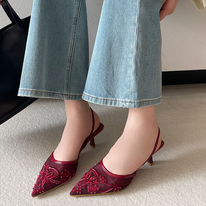 2026 Elegant Slingback Sandals - Women Shoes Branded ulasan dan harga