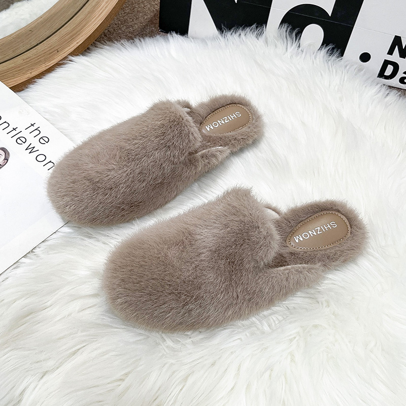 Round Toe Fluffy Fur Slipper W - Fluffy Fur Slipper ulasan dan harga