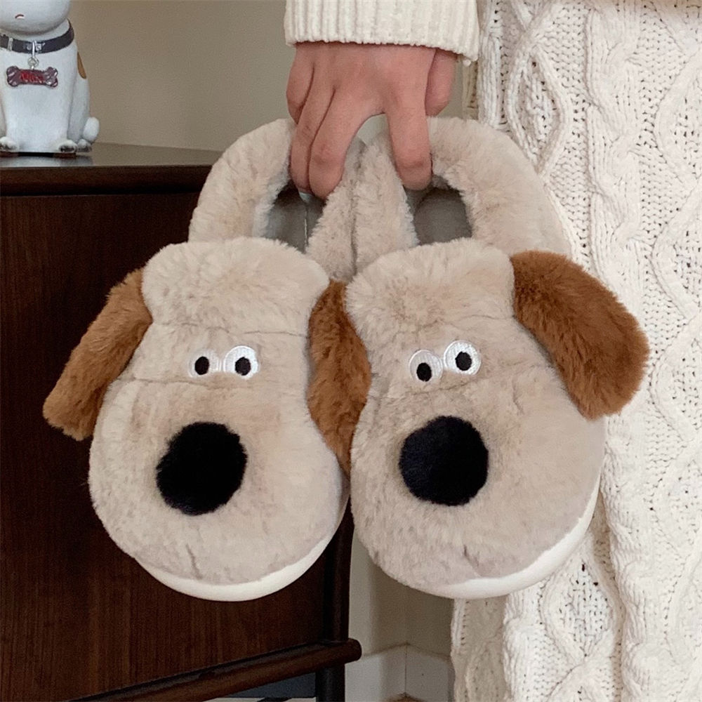Size36-45 Hug Dog Slippers Gir - Fluffy Fur Slipper ulasan dan harga