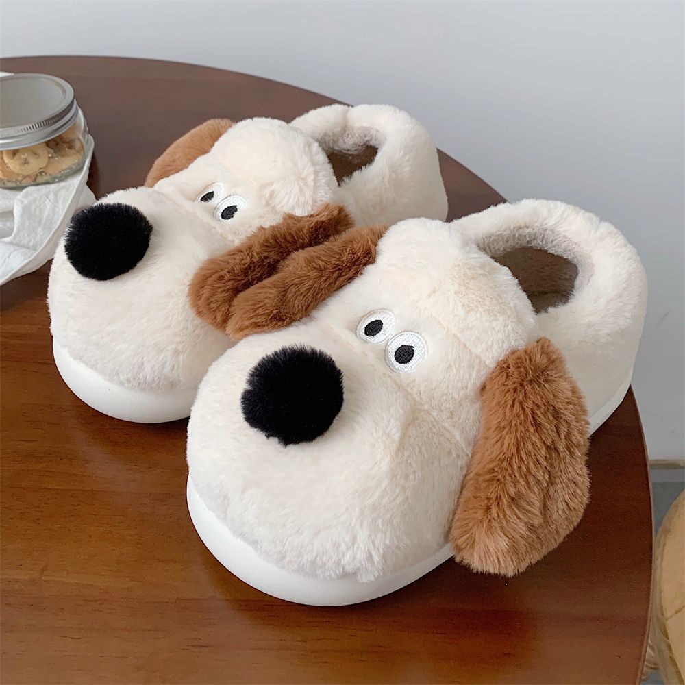 Size36-45 Hug Dog Slippers Gir - Fluffy Fur Slipper ulasan dan harga