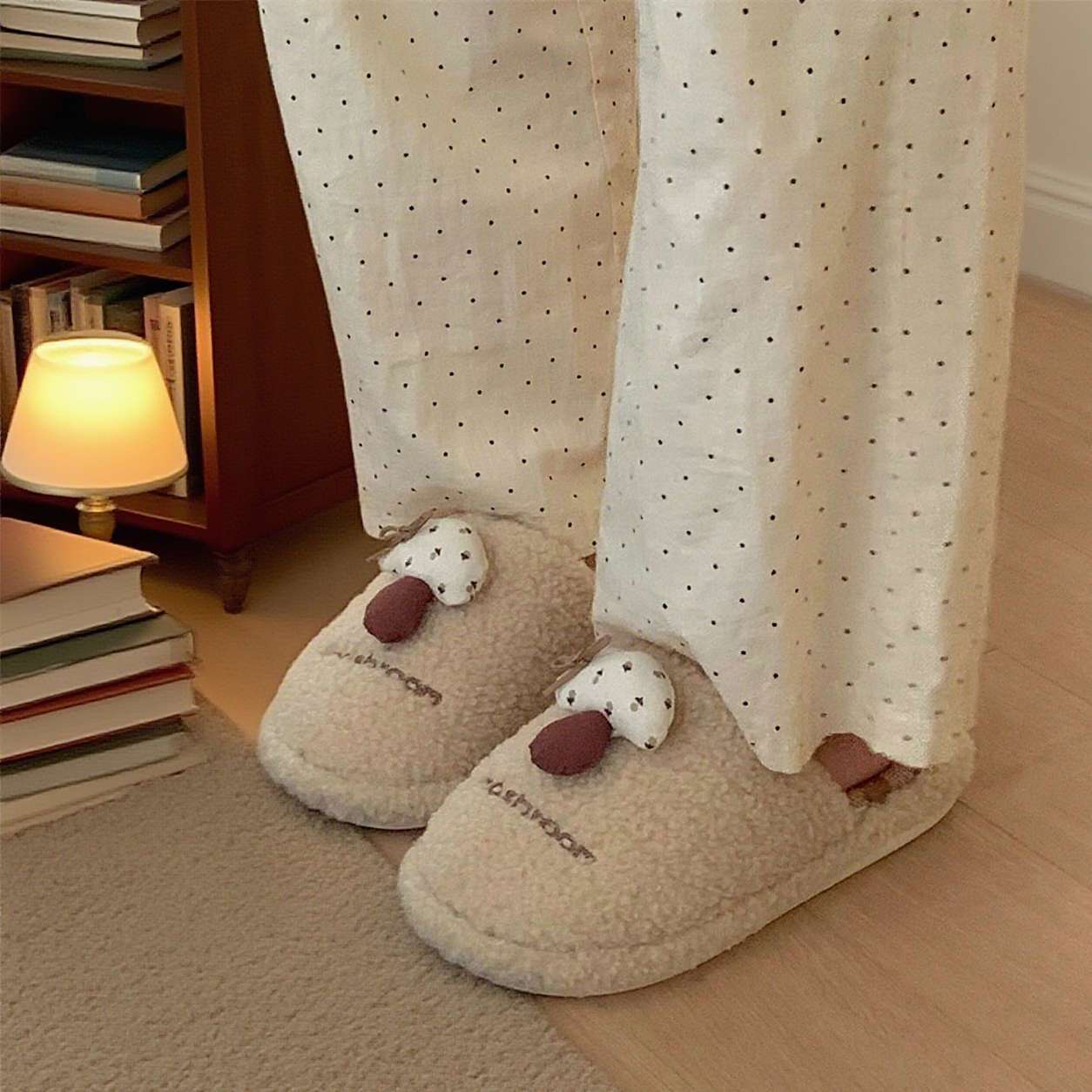 Women's Mushroom Slippers Wome - Fluffy Fur Slipper ulasan dan harga
