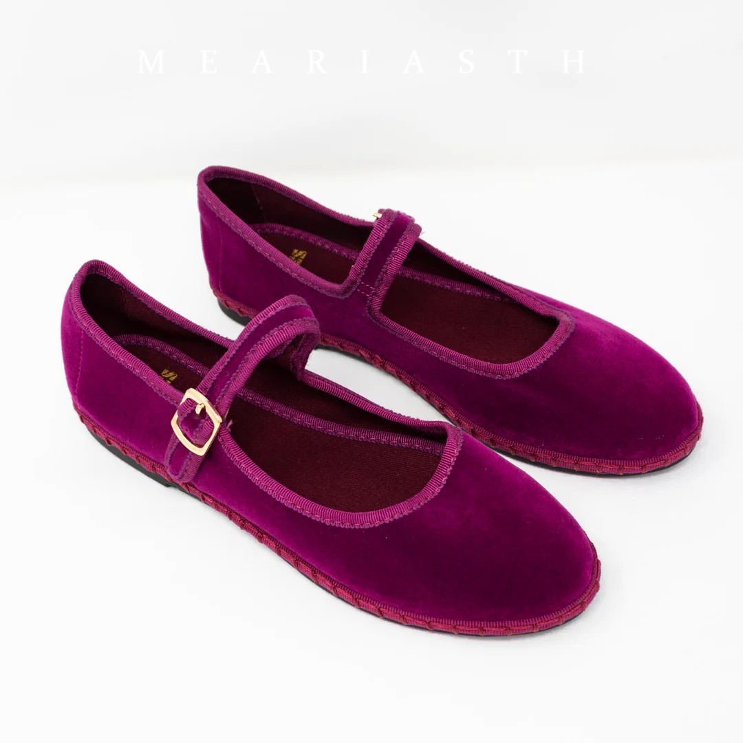 Red Mary Jeans Flats Shoes Wom - Women Shoes Jeans ulasan dan harga