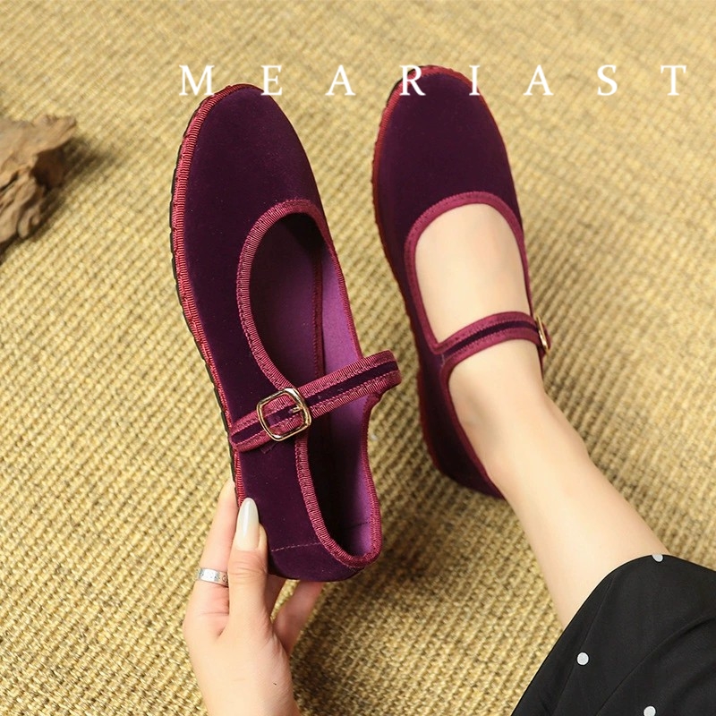 Red Mary Jeans Flats Shoes Wom - Women Shoes Jeans ulasan dan harga