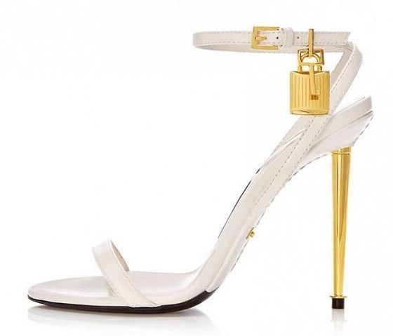 Sharp Pointed Gold Lock Strapp - Women Shoes Jeans ulasan dan harga