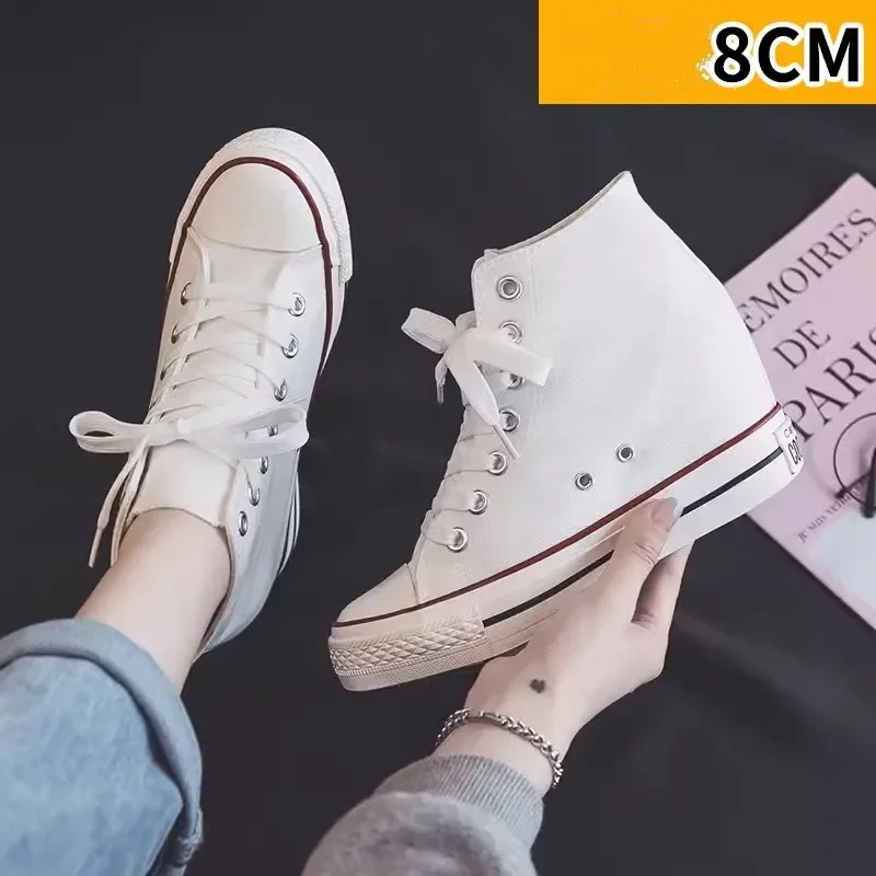 High 8cm Platform Canvas Shoes - Women Shoes Size Chart ulasan dan harga