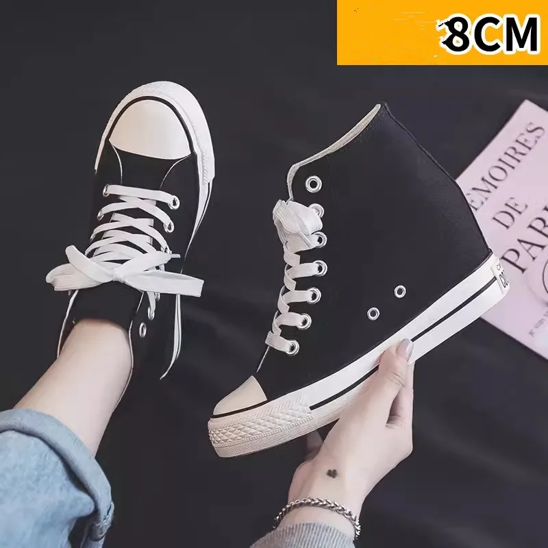High 8cm Platform Canvas Shoes - Women Shoes Size Chart ulasan dan harga
