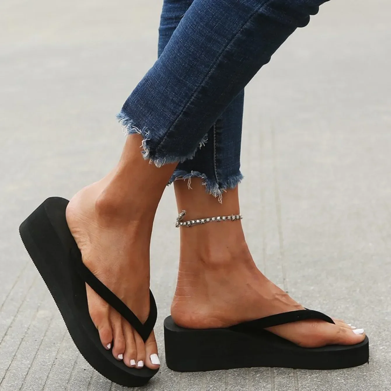 Slippers Summer Shoes Women We - Women Shoes Wedges ulasan dan harga