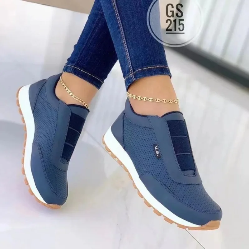Women's Casual Slip on Sneaker - Women'S Shoes Navy Blue ulasan dan harga