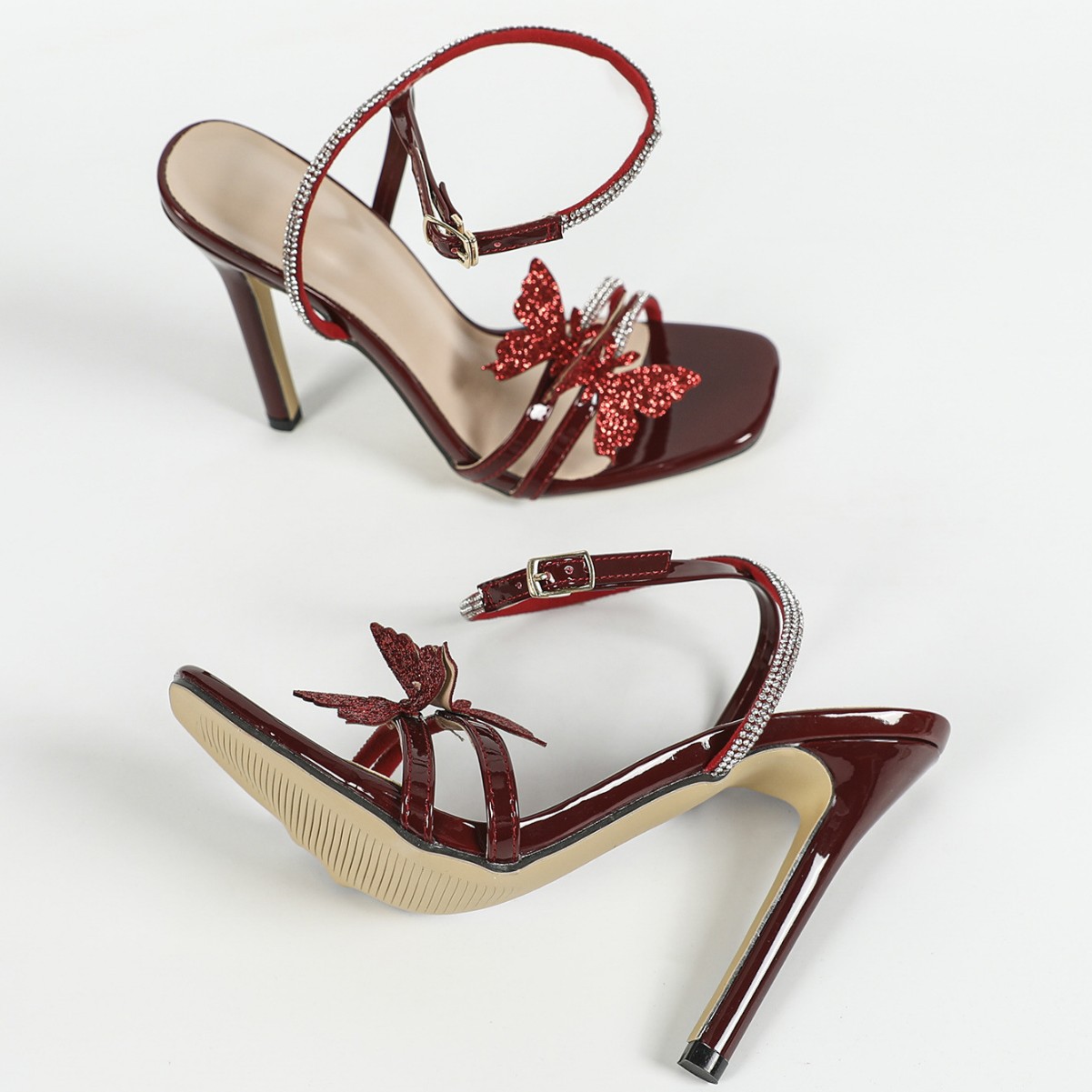 Sandalias De Mujer Verano 2025 - Women'S Shoes Burgundy ulasan dan harga