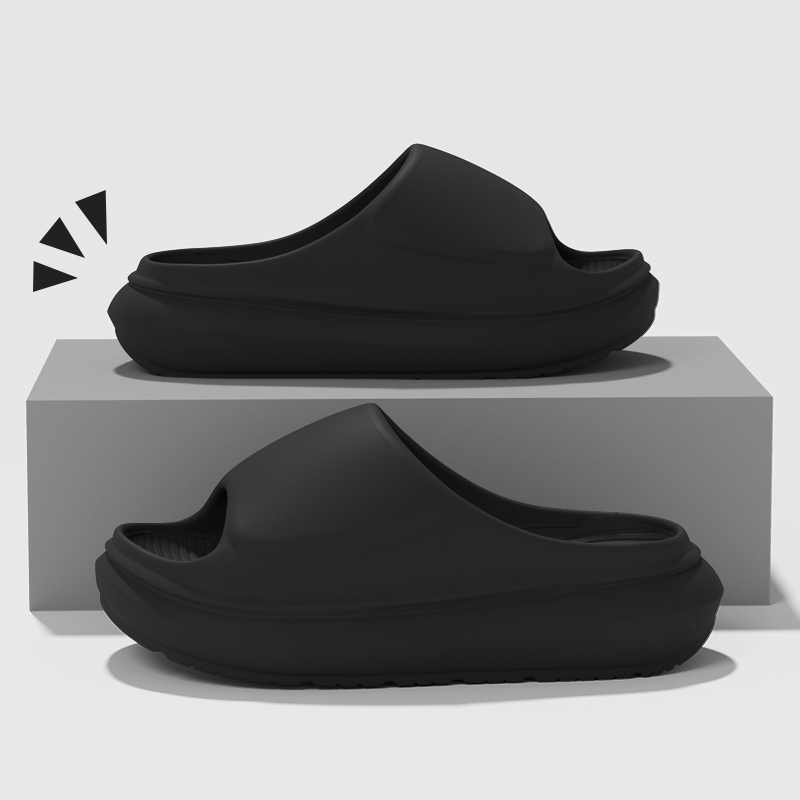 Solid Color Thick Bottom Slipp - Women Shoes Wedges ulasan dan harga