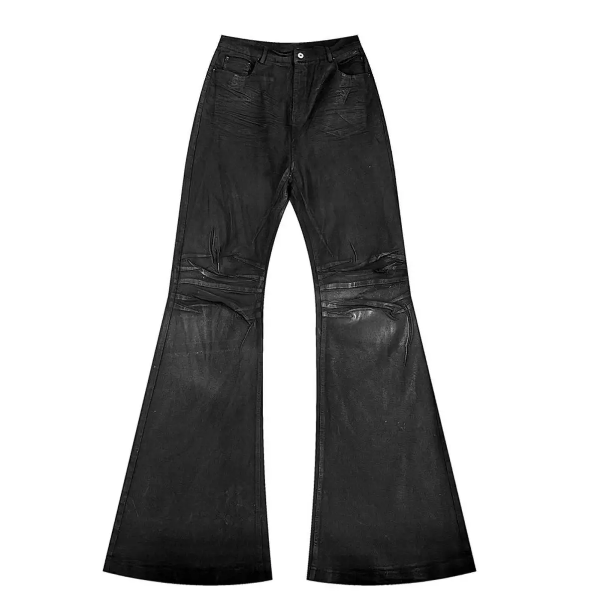 High street coated micro-flare - Women Shoes Jeans ulasan dan harga