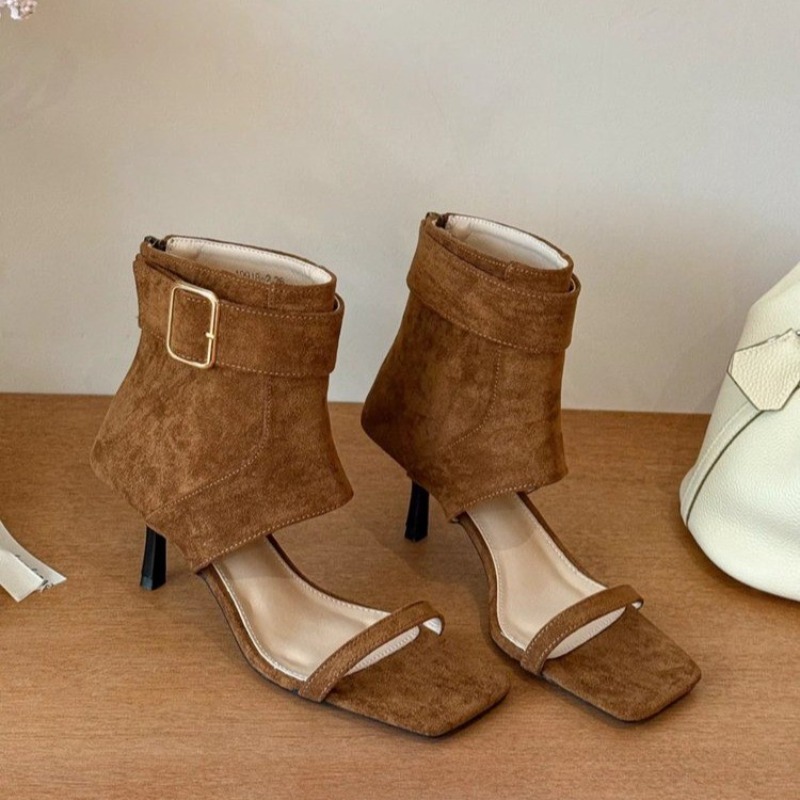Retro Summer New Square Toe Op - Women Shoes Boots ulasan dan harga