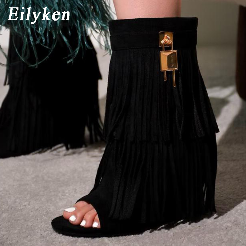 Eilyken Designer Fringe Wedges - Women Shoes Boots ulasan dan harga
