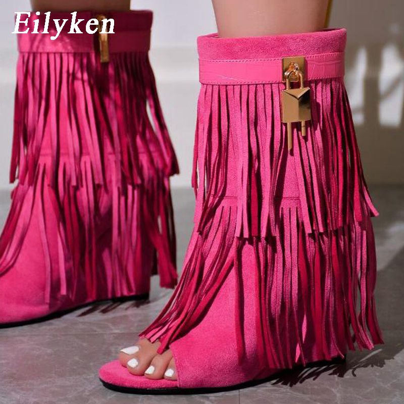 Eilyken Designer Fringe Wedges - Women Shoes Boots ulasan dan harga