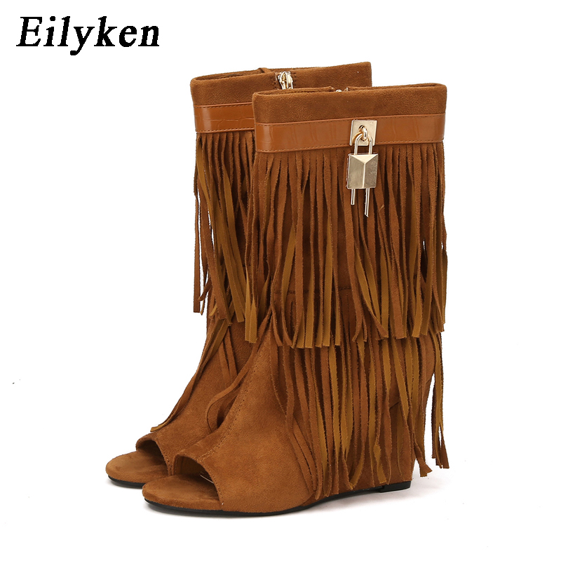 Eilyken Designer Fringe Wedges - Women Shoes Boots ulasan dan harga