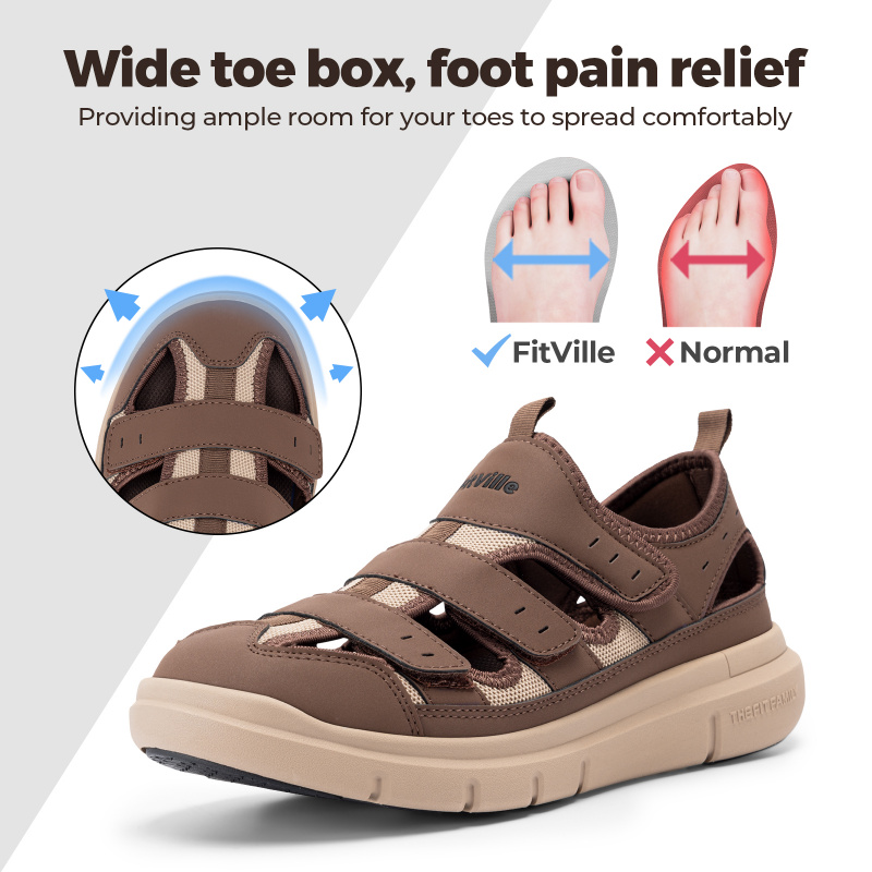 Summer Men'S Sandals Widened D - Women'S Shoes With Plantar Fasciitis ulasan dan harga