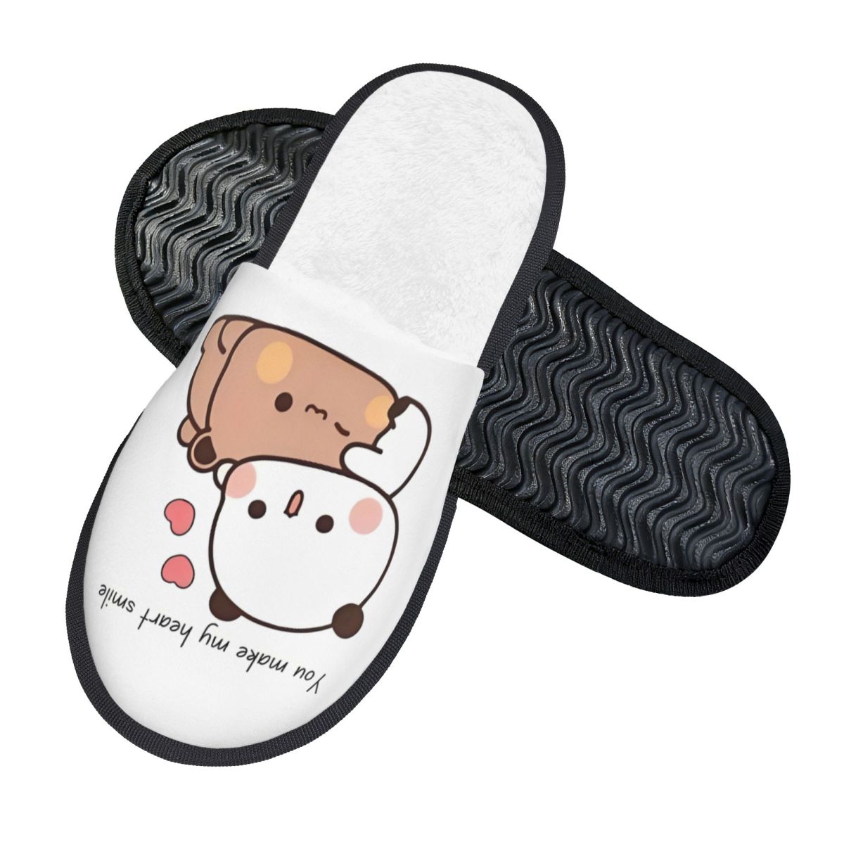 Custom Print Peach And Gomas B - Fluffy Fur Slipper ulasan dan harga