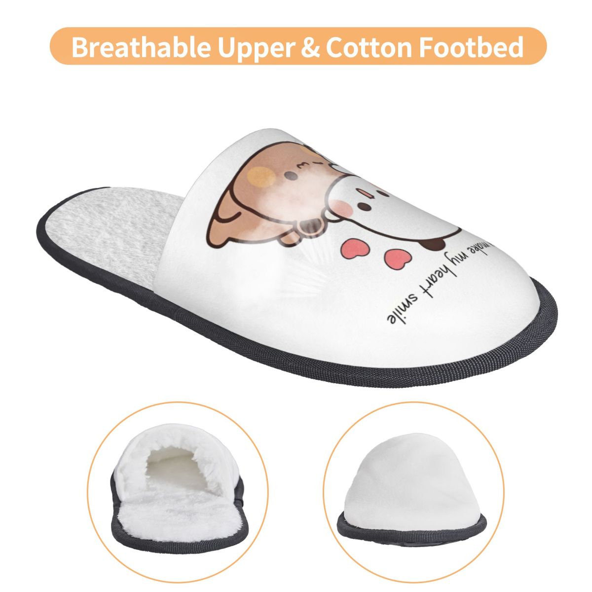 Custom Print Peach And Gomas B - Fluffy Fur Slipper ulasan dan harga